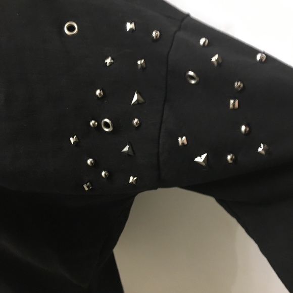 Black Rocker Distressed Sweatshirt - Picture 2 of 4